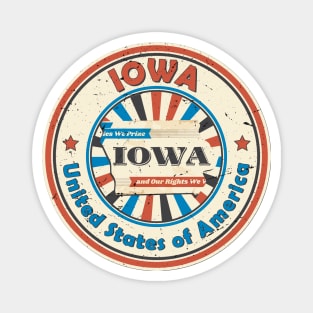 Vintage Iowa state / Retro Iowa / Iowa gift ideas / Iowa home state Magnet